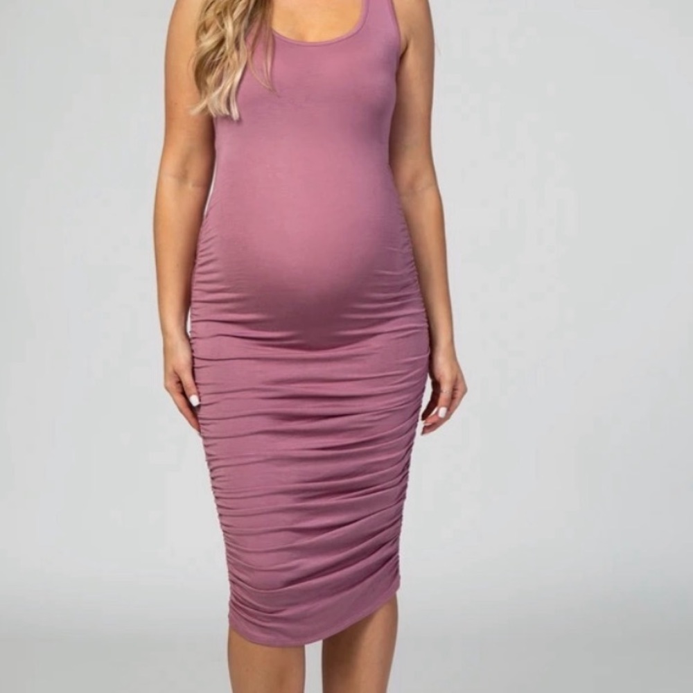 Mauve/Pink Maternity Dress